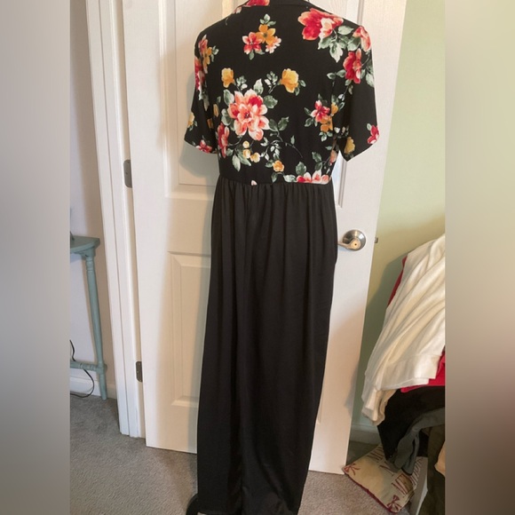 Perfect Peach - Short sleeve floral top empire waist dress - Picture 3 of 9